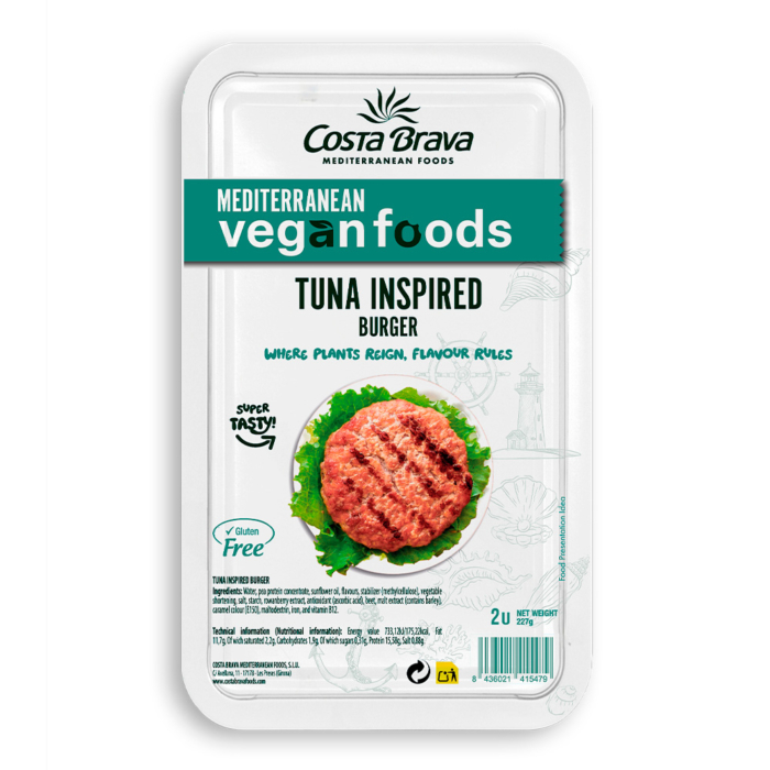 Vegan tuna-flavoured burger.