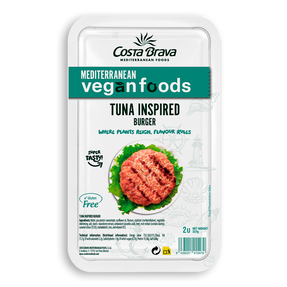 Vegan tuna-flavoured burger.