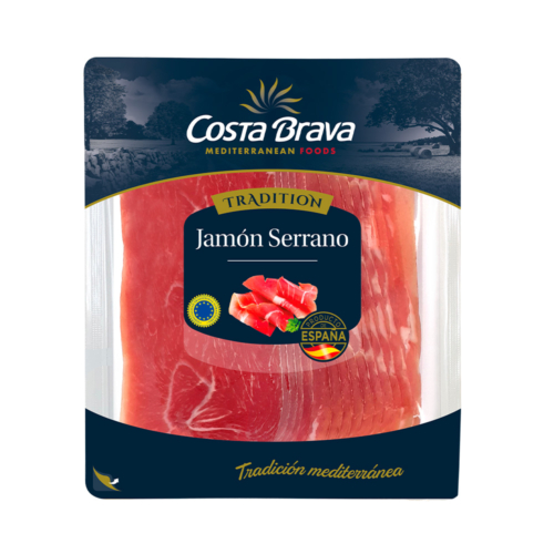 250g Jamón serrano with a smooth flavour and traditional recipe.