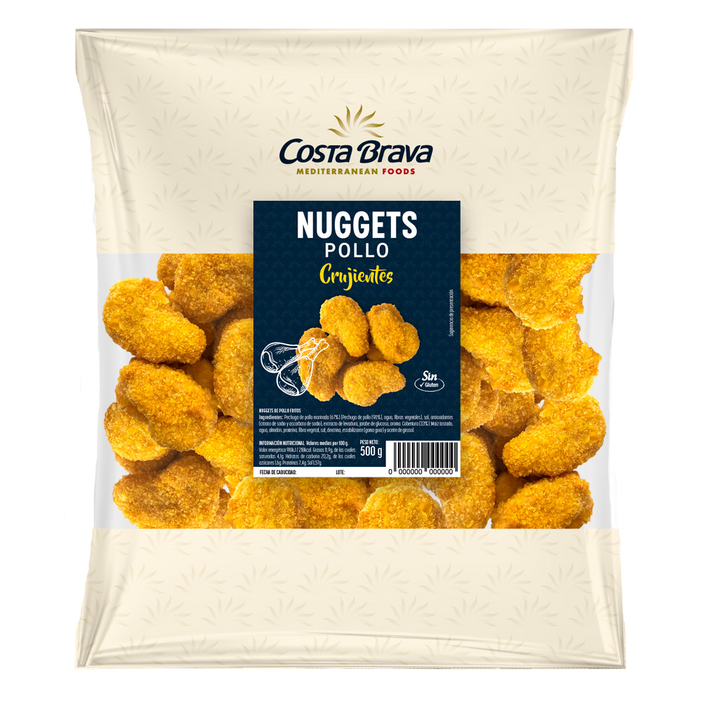 Pre-fried chicken nuggets with all the tenderness of chicken and a crispy