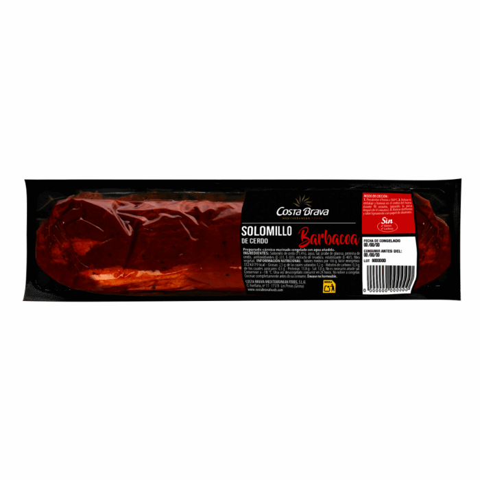 Solomillo marinado a la barbacoa sabroso y tierno.