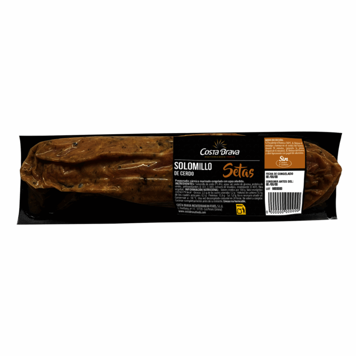 Solomillo de cerdo marinado con setas