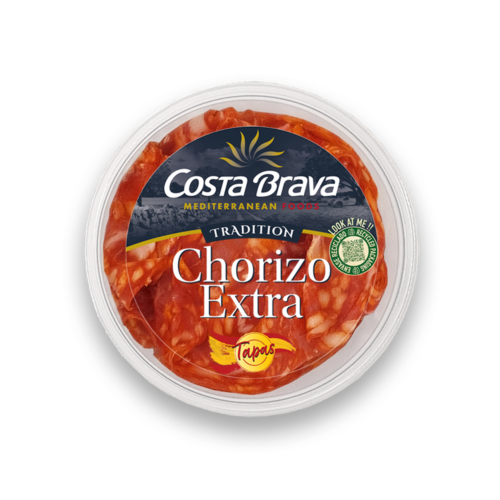 Tapas de chorizo, con un sabor intenso listo para tapear.