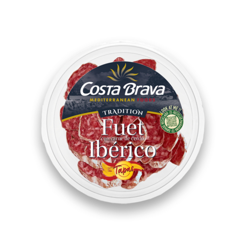 Tapas fuet ibérico, listo para disfrutar en cualquier momento.