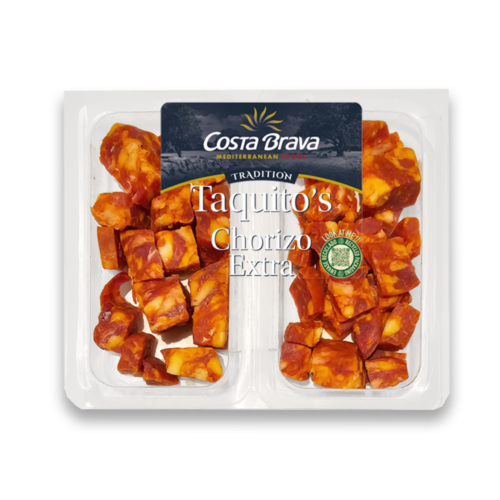 Pack con multi apertura del sabroso y tradicional chorizo en formato taquitos para que todo el producto conserve el máximo sabor a la hora de consumir.
